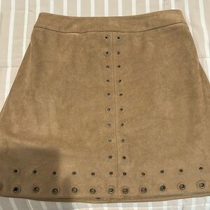 Suede mini skirt
